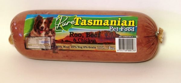 Roo, Beef & Chicken Cooked Roll, 10 x 1kg Box (Refrigerated)